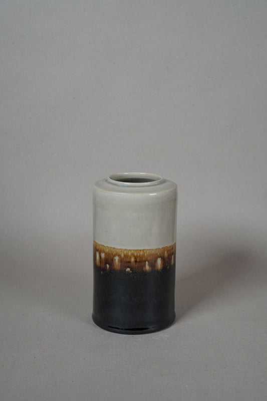 Tenmoku/Celadon Vase #VTCM